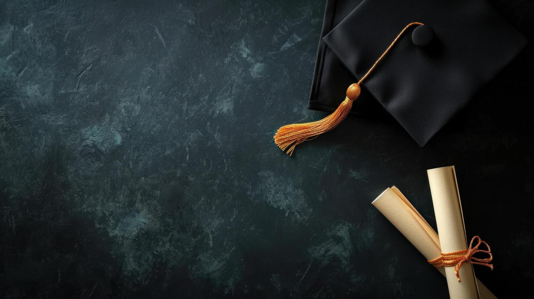 AI generated Graduation advertisment background with copy space photo