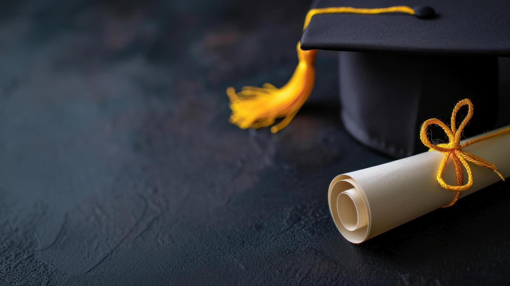 AI generated Graduation advertisment background with copy space photo