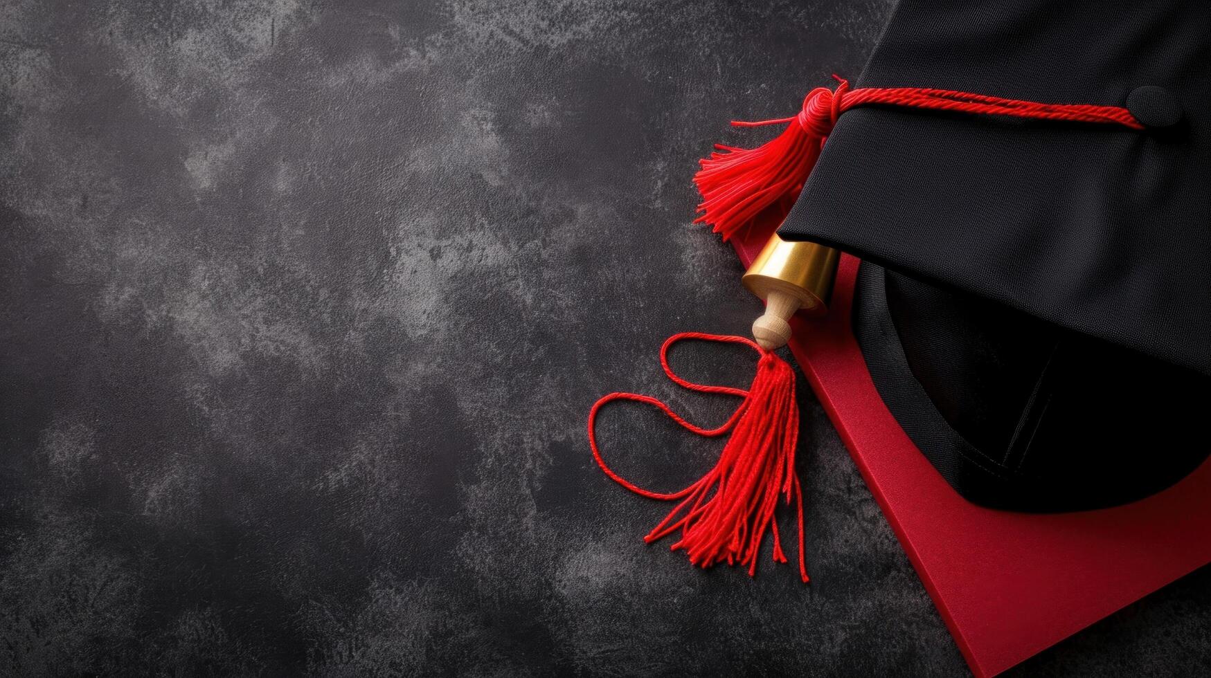 AI generated Graduation advertisment background with copy space photo