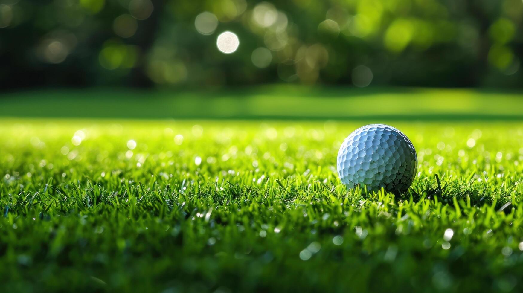 AI generated Golf advertisment background with copy space photo