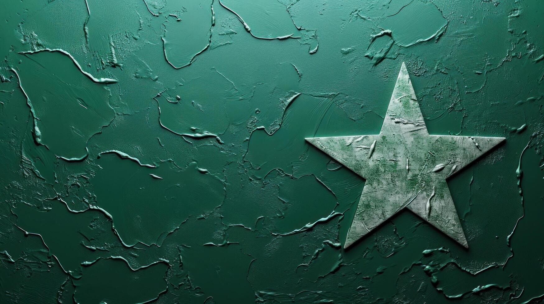 AI generated Pakistan Day holiday advertisment background with copy space photo