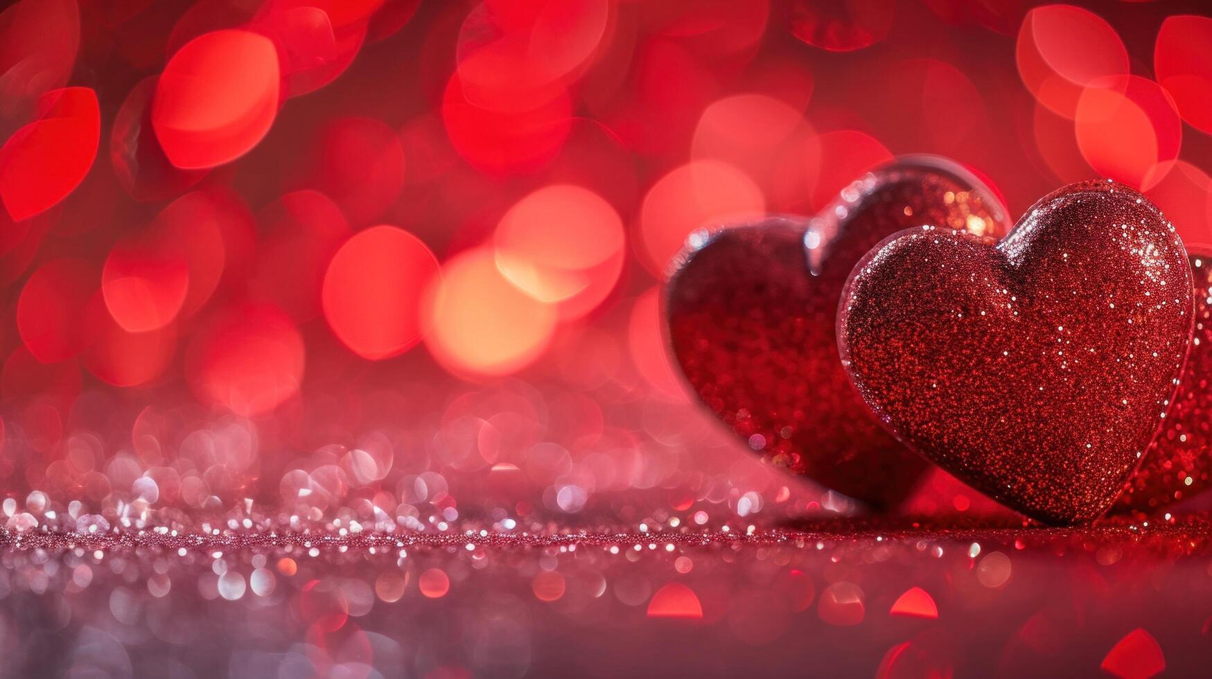 AI generated Magic beautuful valentine's day background with copy space photo