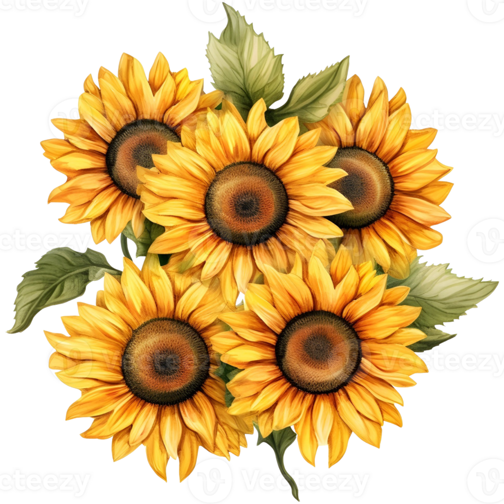AI generated Sunflower in booming 37246789 PNG