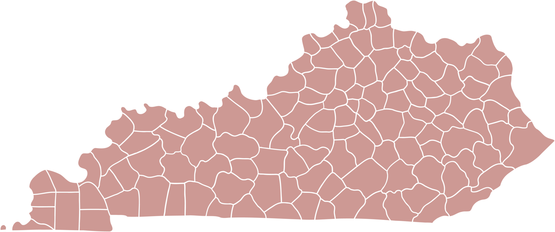 doodle freehand drawing of kentucky state map. png