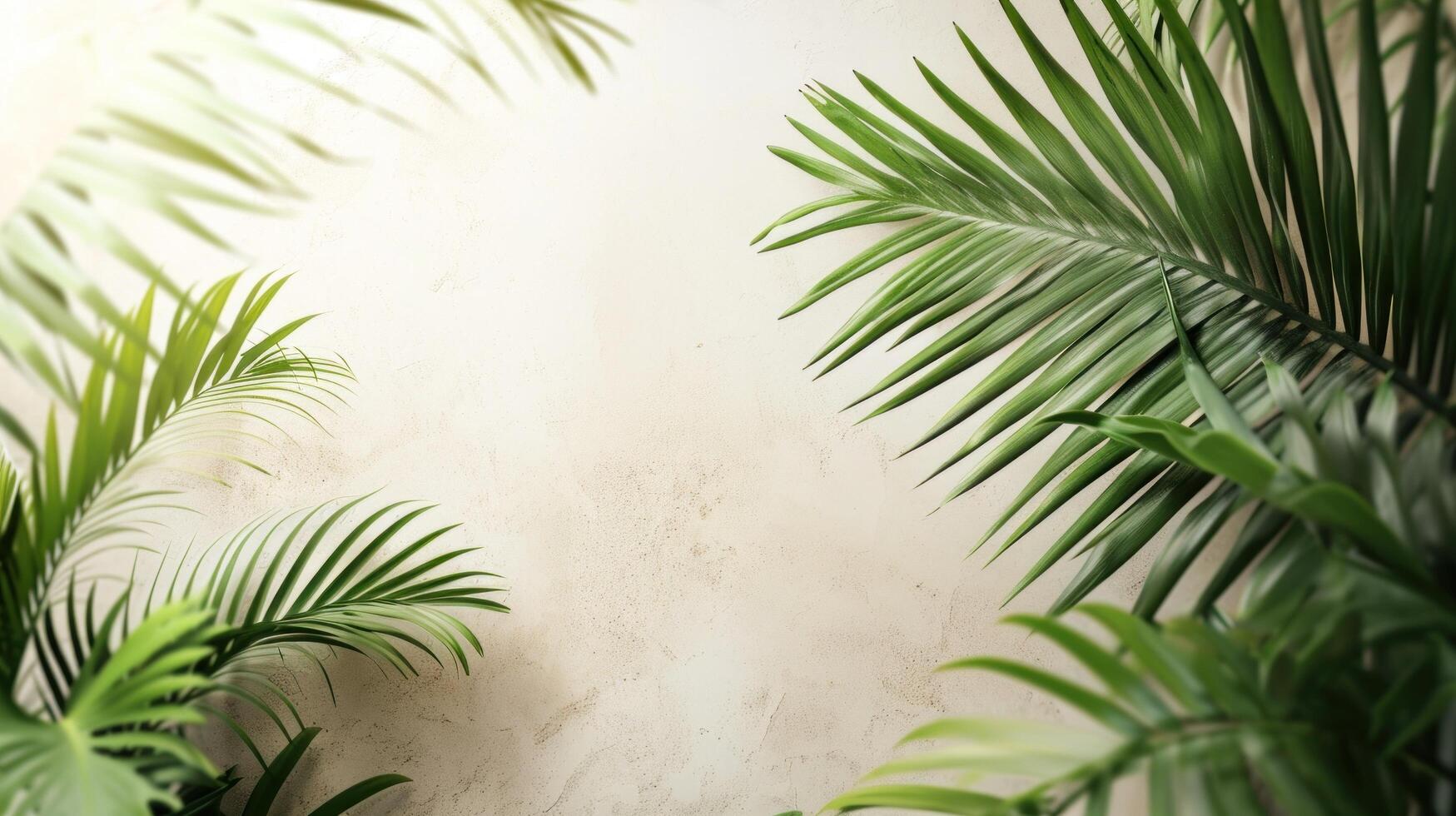 AI generated Palm Sunday advertisment background with copy space photo