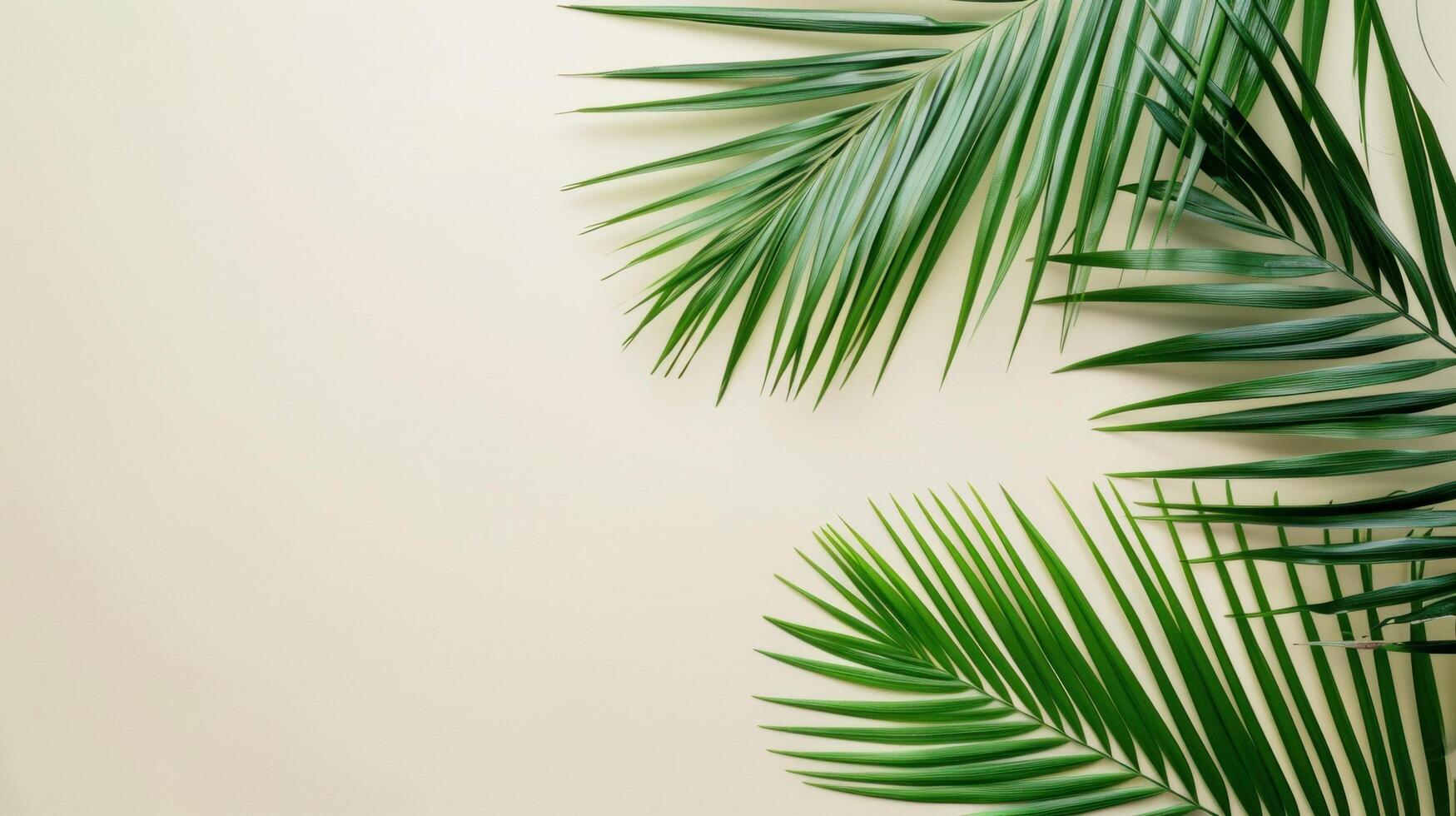 AI generated Palm Sunday advertisment background with copy space photo