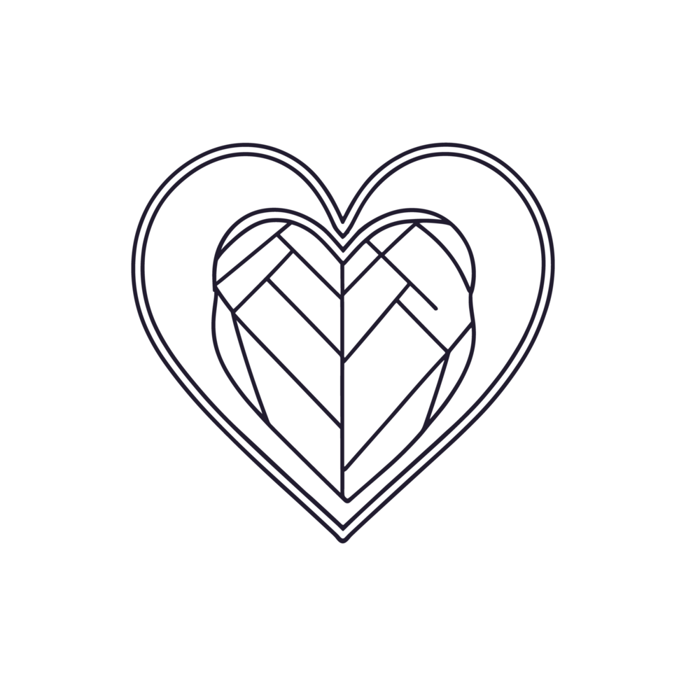 Valentine Day Heart Icon Illustration PNG File