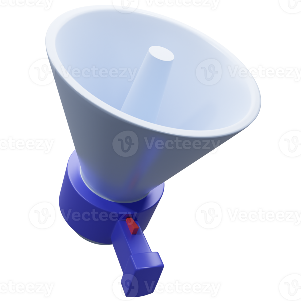 3D-rendered megaphone illustration isolated on transparent background png
