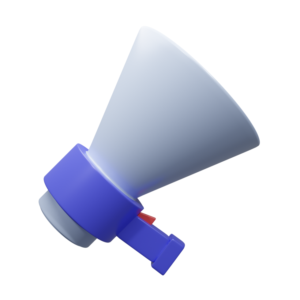 renderizado em 3D megafone ilustração isolado em transparente fundo png