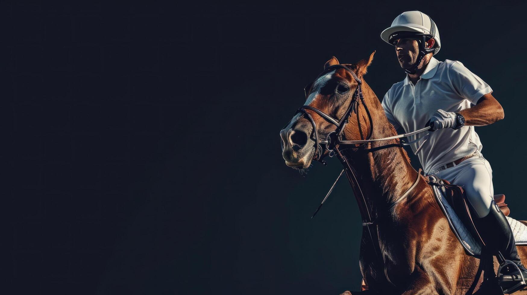 AI generated polo advertisment background with copy space photo