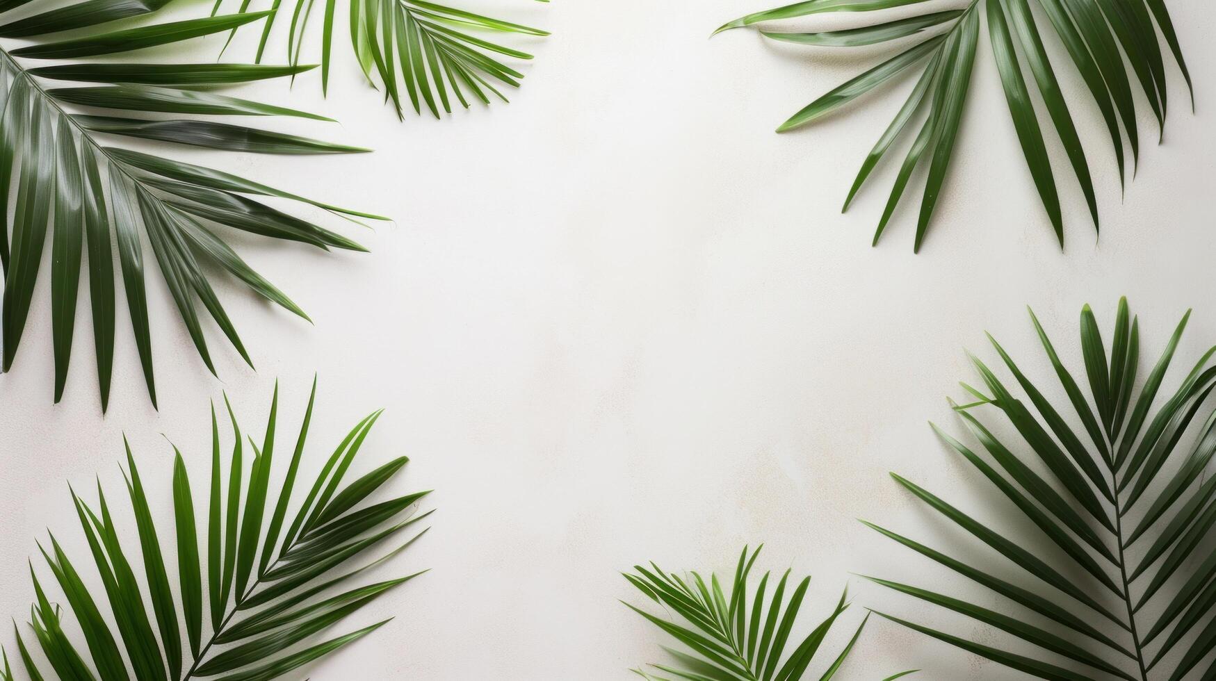 AI generated Palm Sunday advertisment background with copy space photo