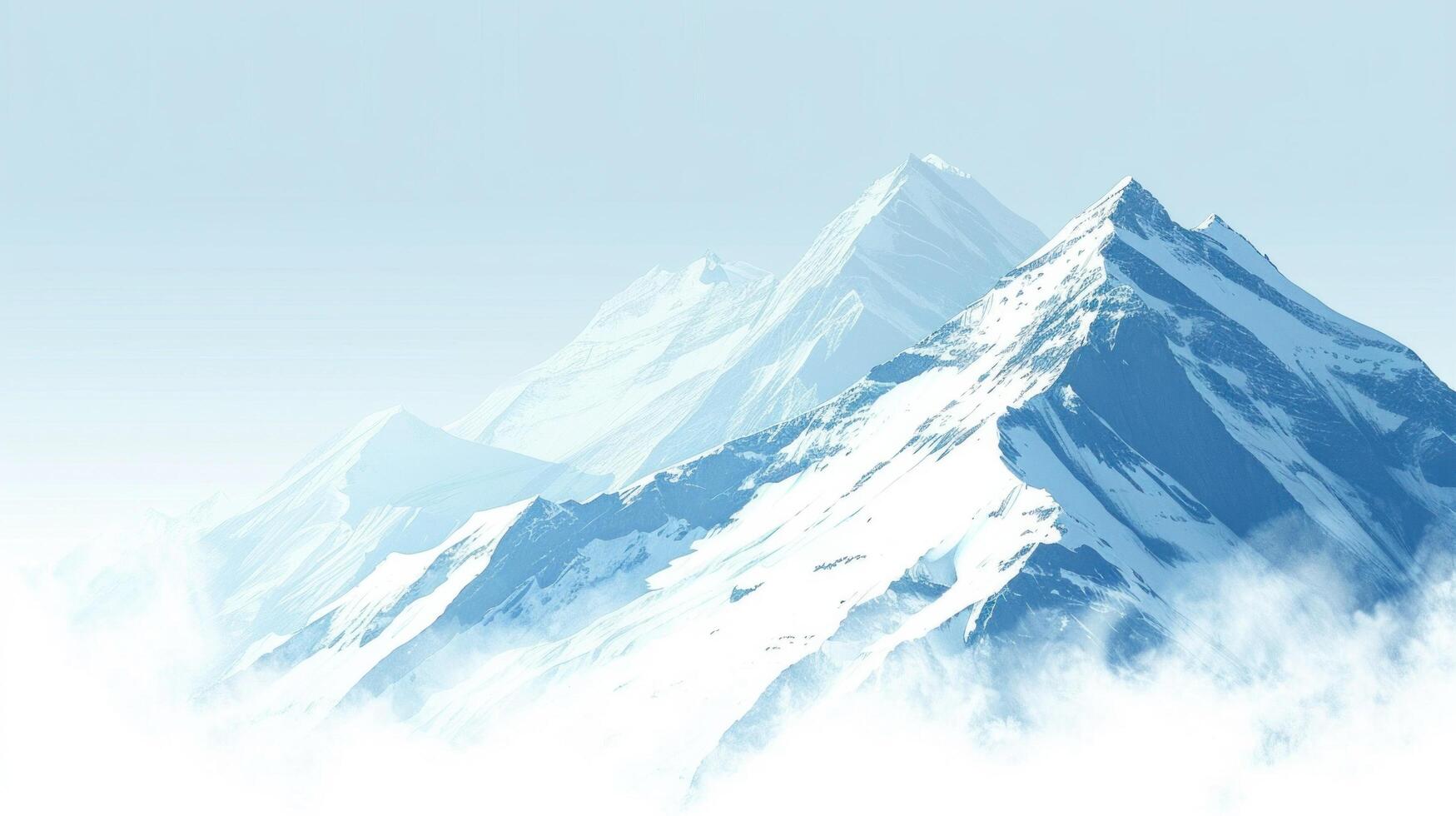 AI generated Mountain trip advertisment background with copy space photo