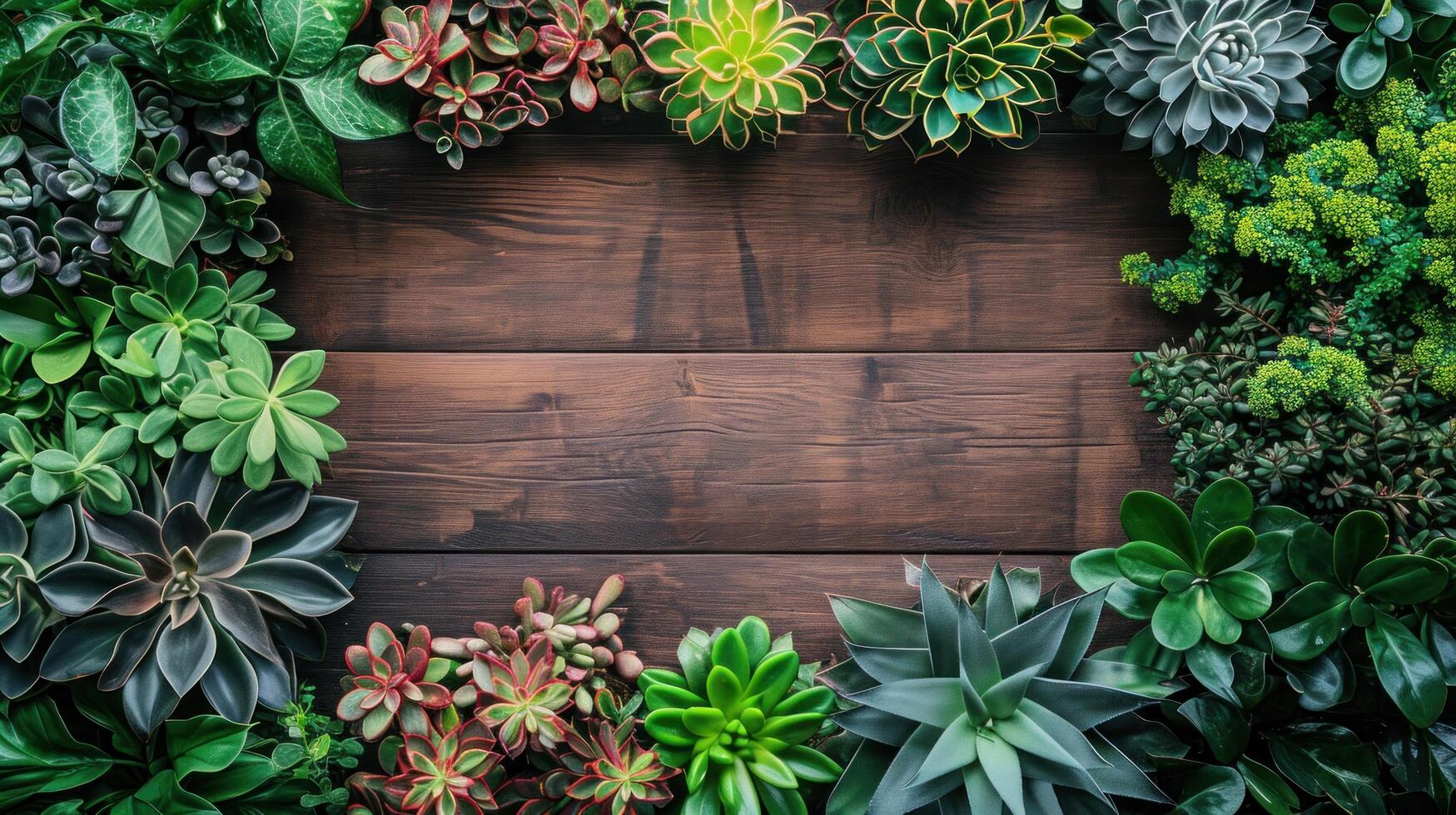 AI generated Plants store advertisment background with copy space photo