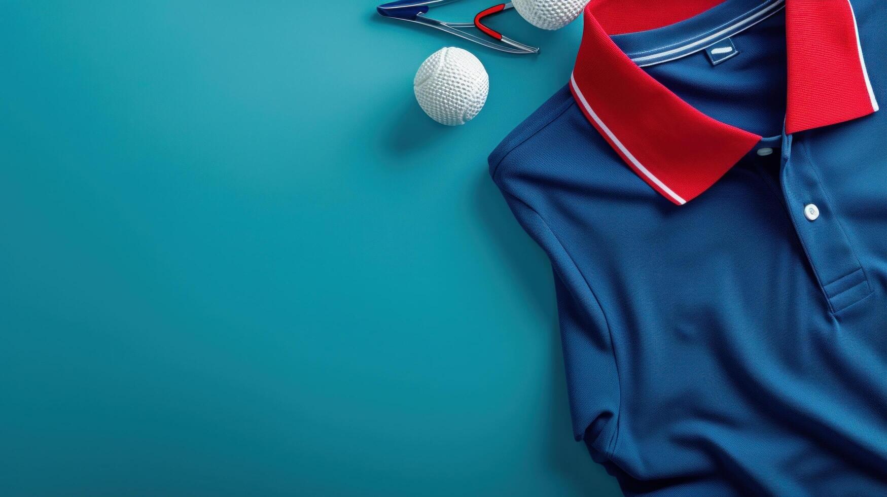 AI generated polo advertisment background with copy space photo