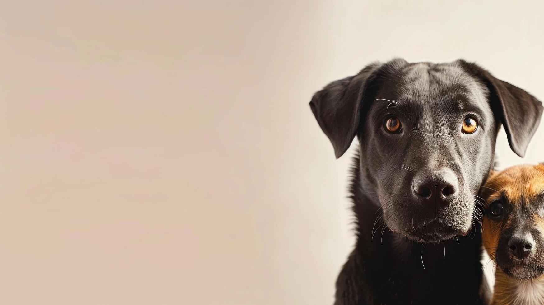 ai generado mascotas Tienda Anuncio antecedentes con Copiar espacio foto