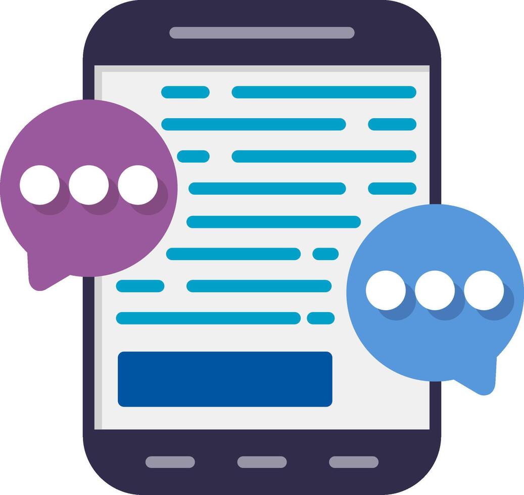 Mobile Chat Vector Icon