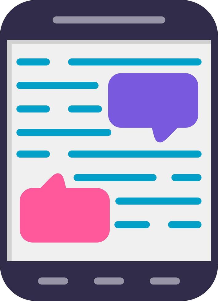 Mobile Chat Vector Icon