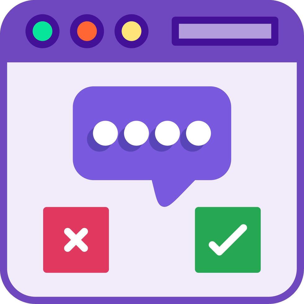 Browser Chat Vector Icon