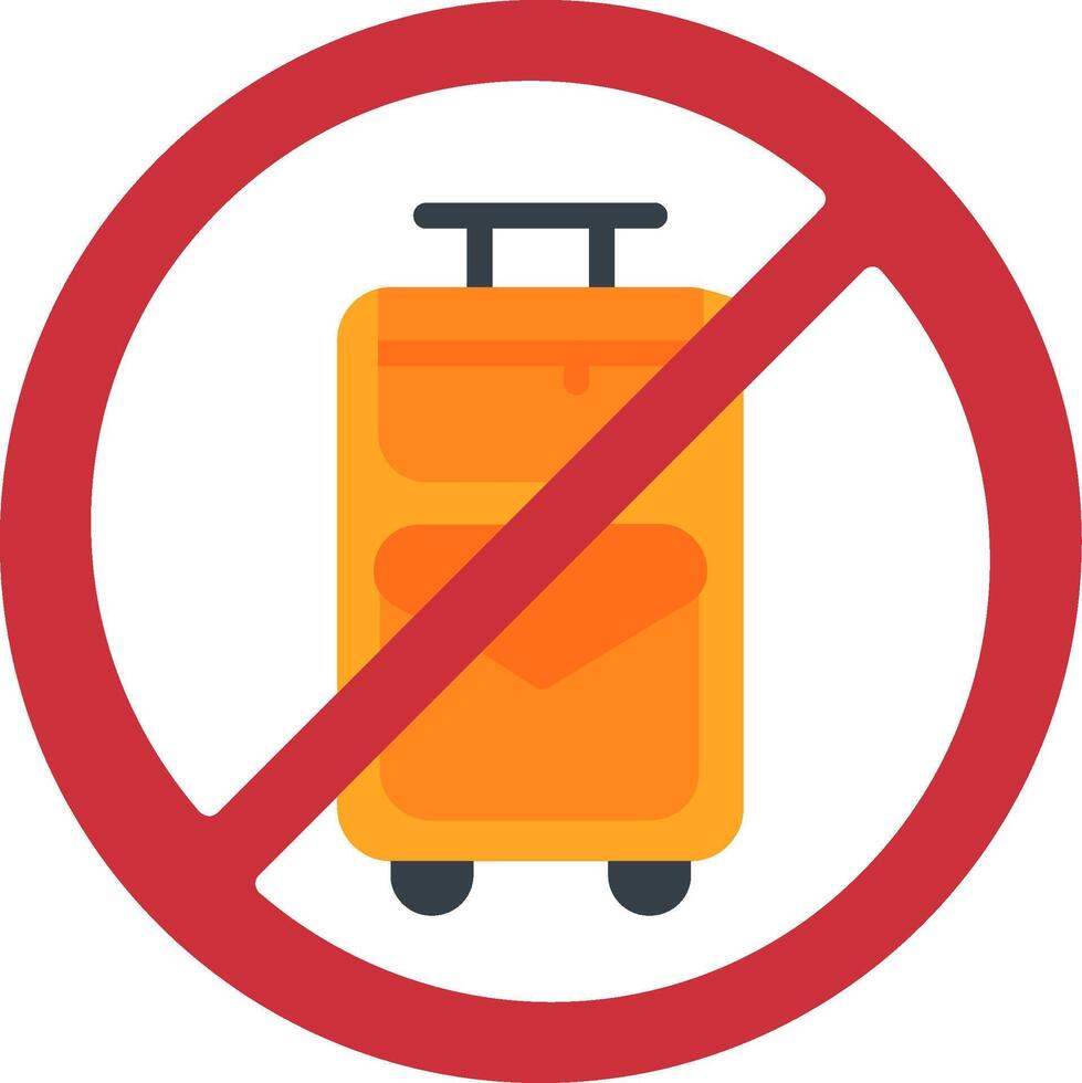 No Travelling Vector Icon