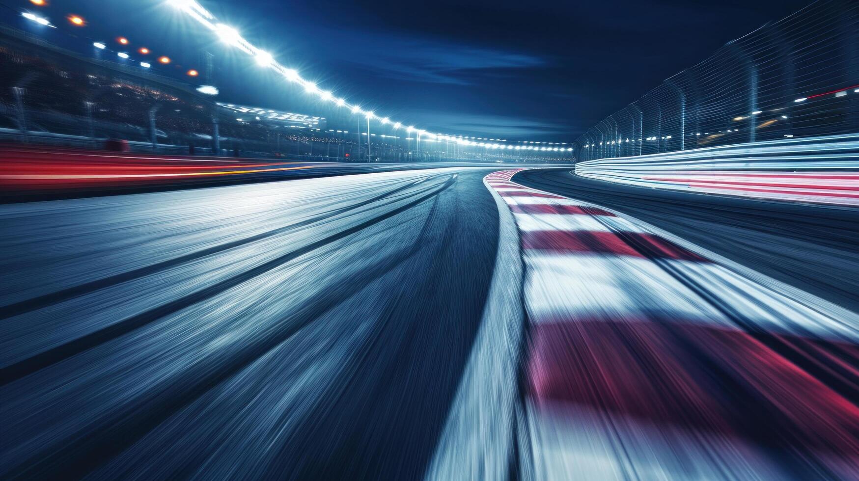 AI generated speed racing advertisment background with copy space photo