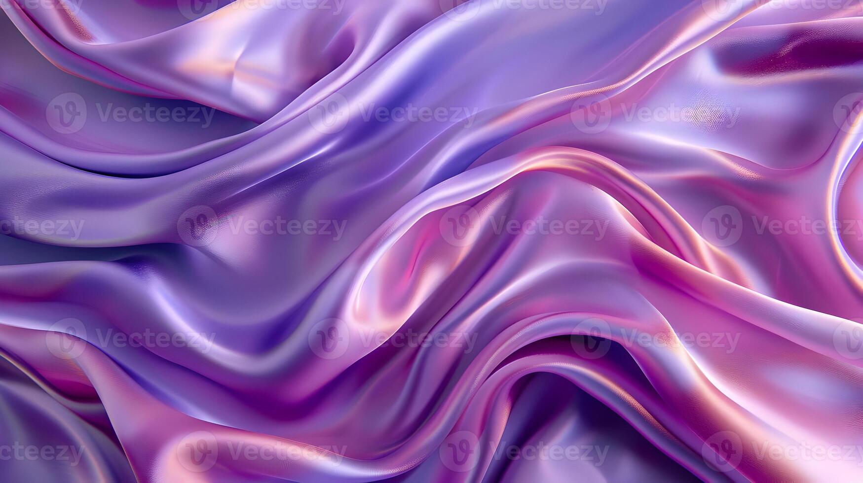 AI generated Purple pink silver shine silk fabric background. Fabric with folds highly detailed. Top view macro photo. High quality. AI Generative photo
