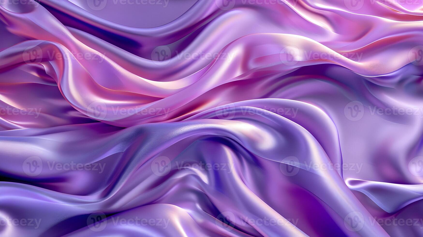 AI generated Purple pink silver shine silk fabric background. Fabric with folds highly detailed. Top view macro photo. High quality. AI Generative photo