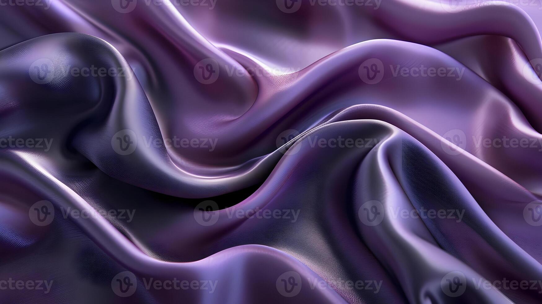 AI generated Dark purple shine silk fabric background. Luxury fabric with folds highly detailed. Top view macro photo. High quality. AI Generative photo
