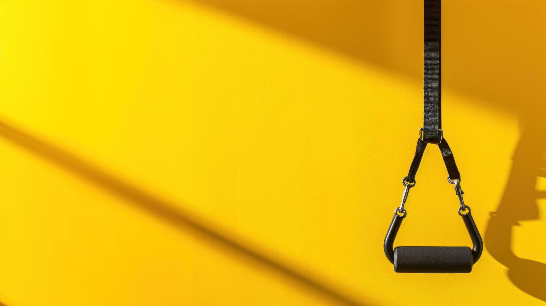 AI generated TRX training advertisment background with copy space photo