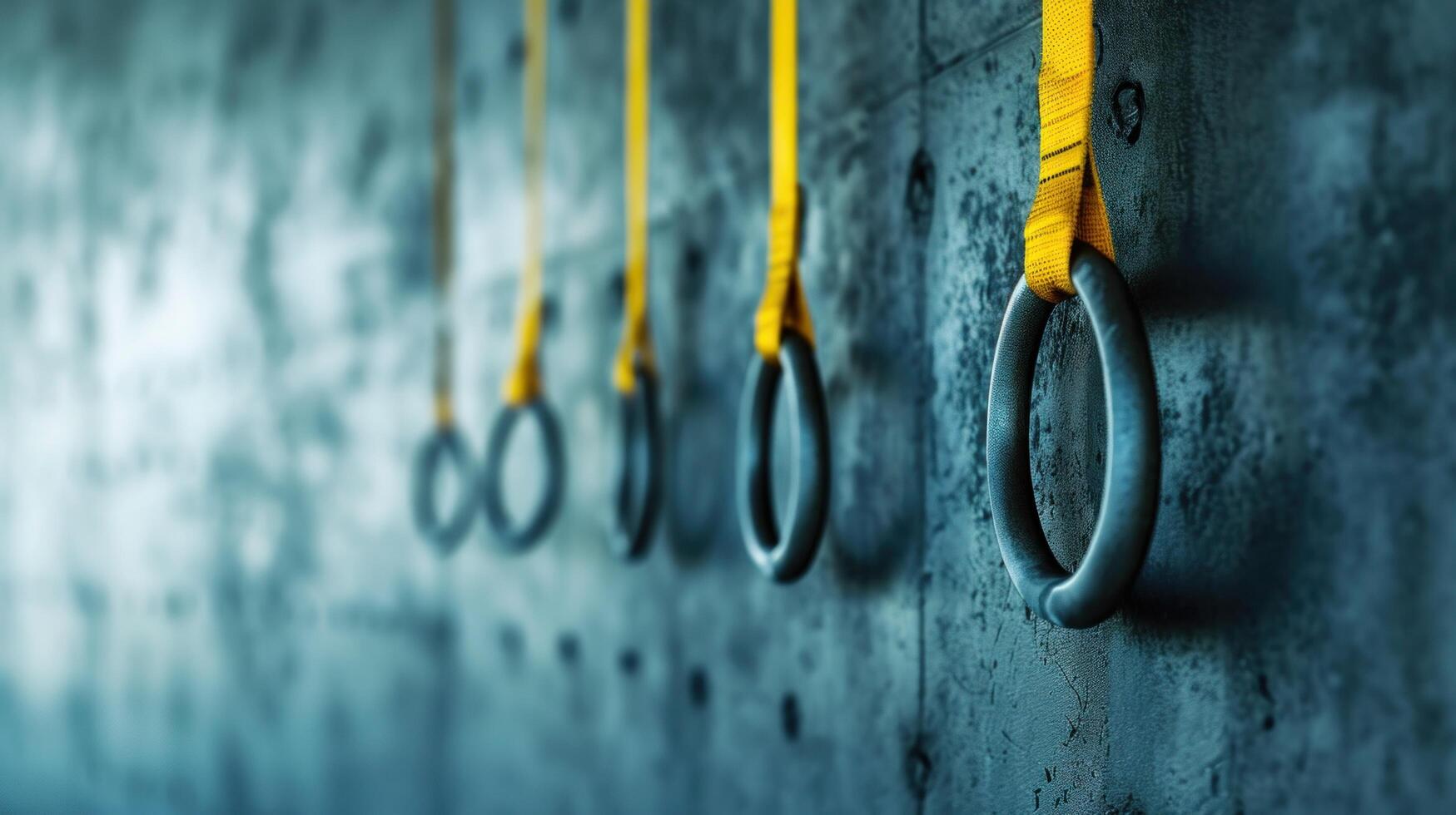AI generated TRX training advertisment background with copy space photo