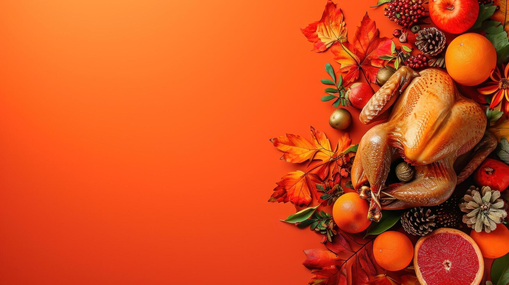 AI generated Turkey Holiday advertisment background with copy space photo