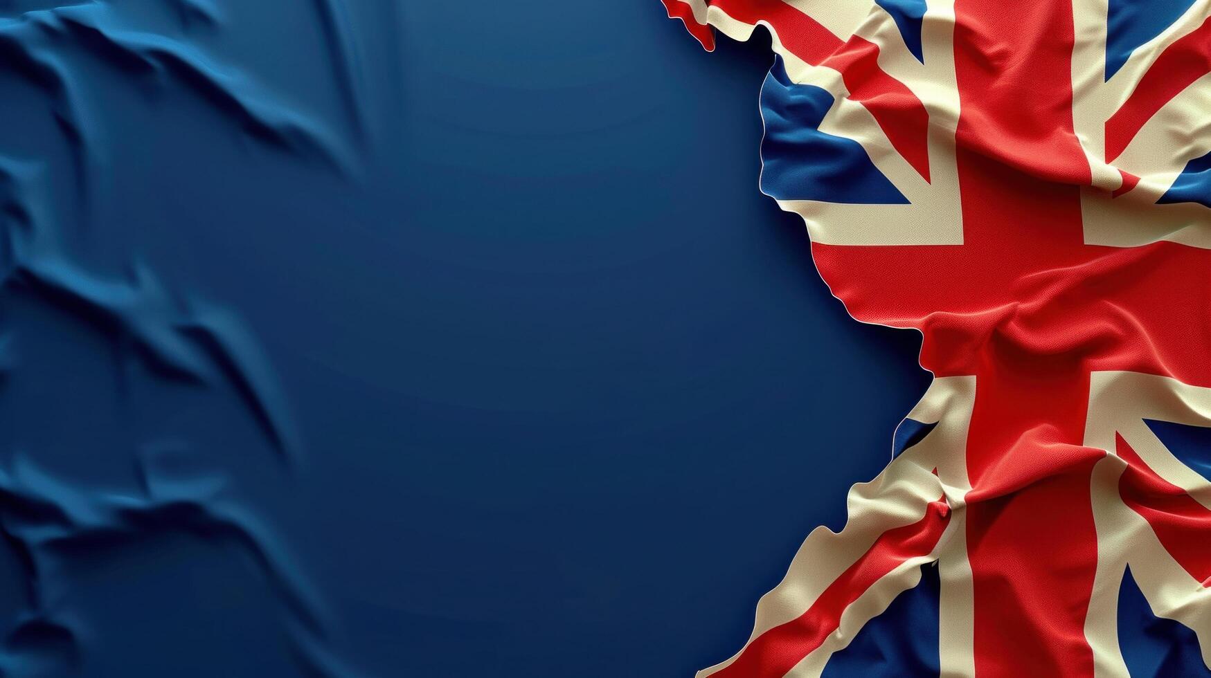 AI generated UK Day advertisment background with copy space photo