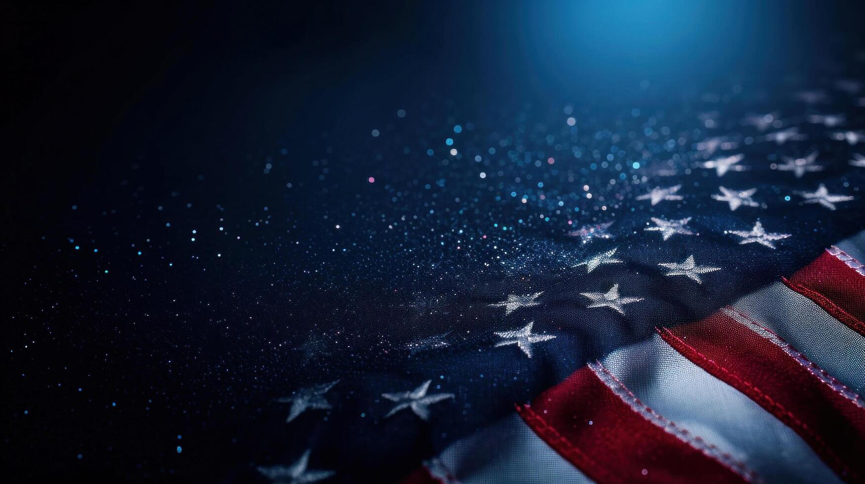AI generated USA Independence Day advertisment background with copy space photo