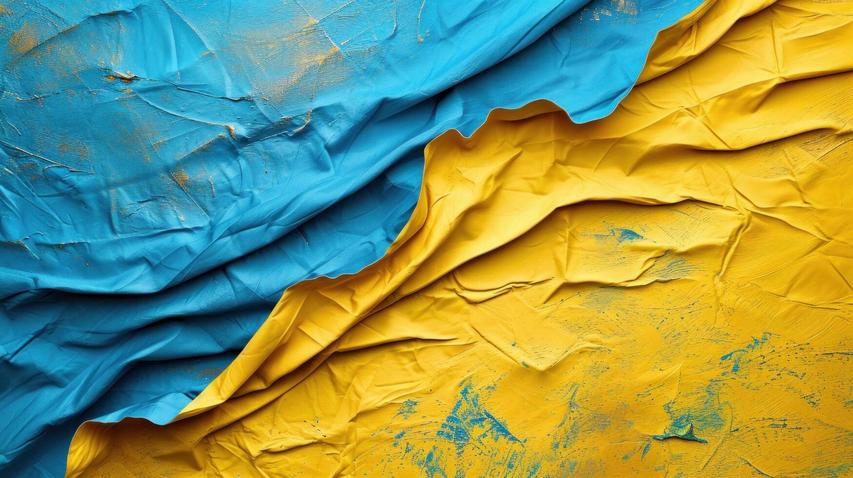 AI generated Ukraine Day advertisment background with copy space photo