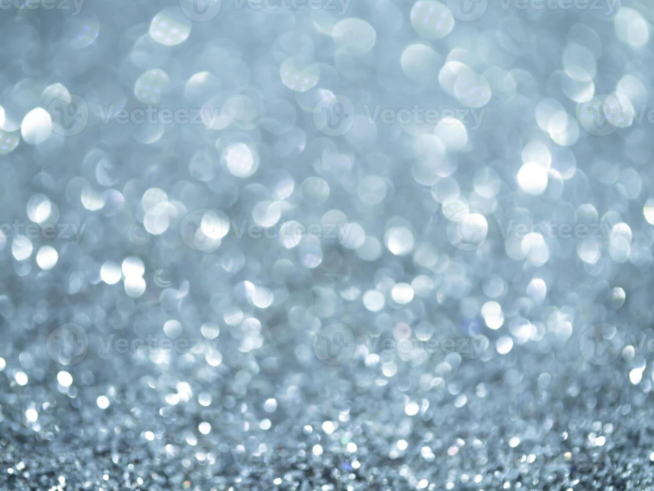 Silver Sparkling Glitter bokeh Background. photo