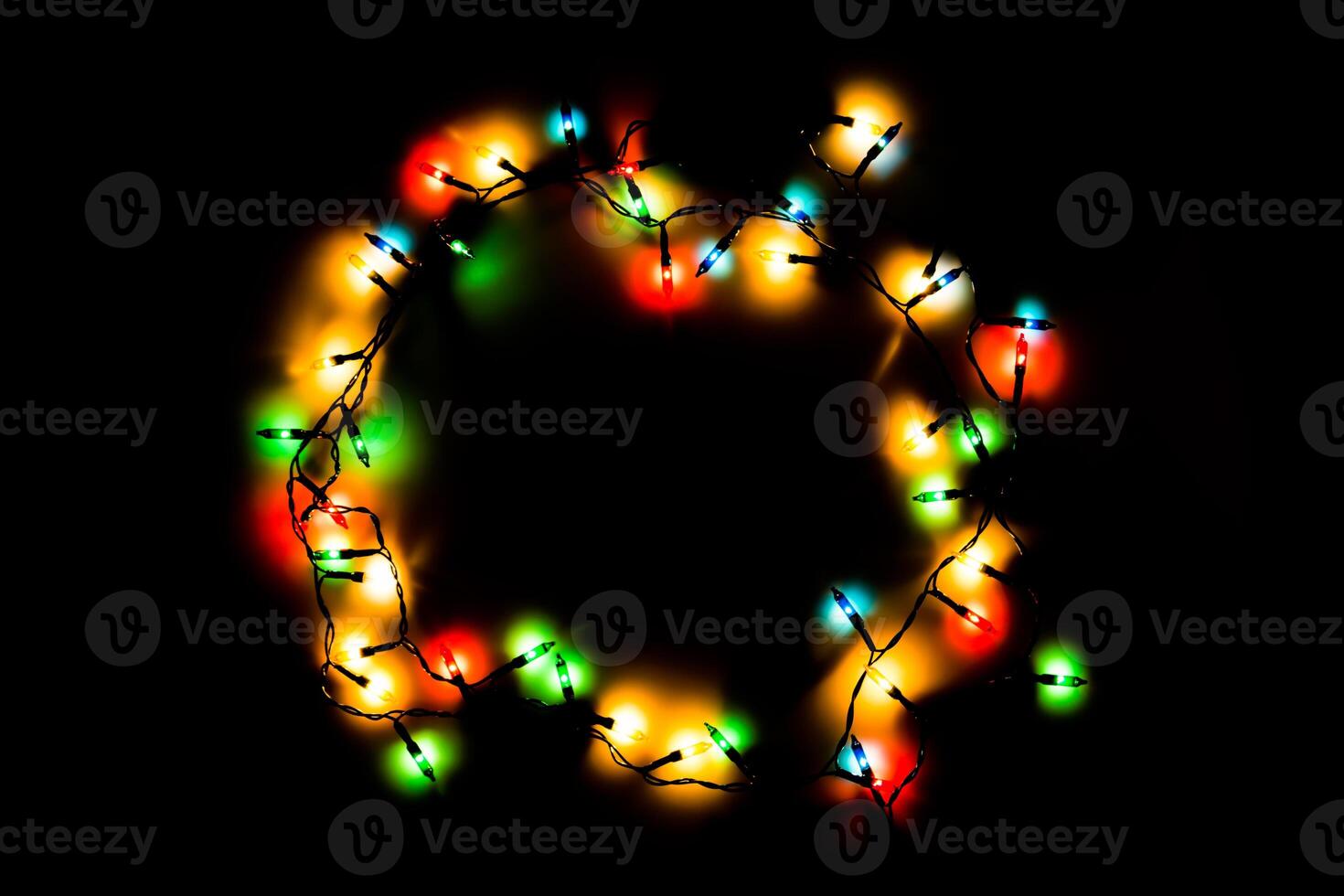 Chritmas Light with a dark background. photo