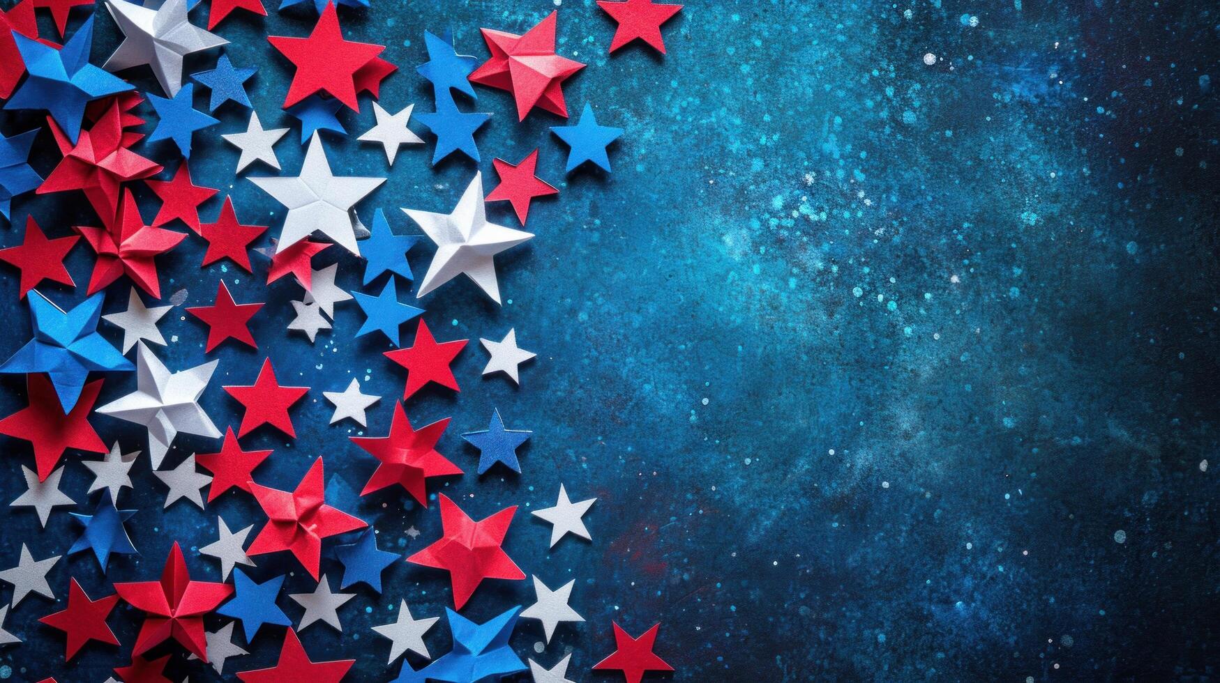 AI generated USA Independence Day advertisment background with copy space photo