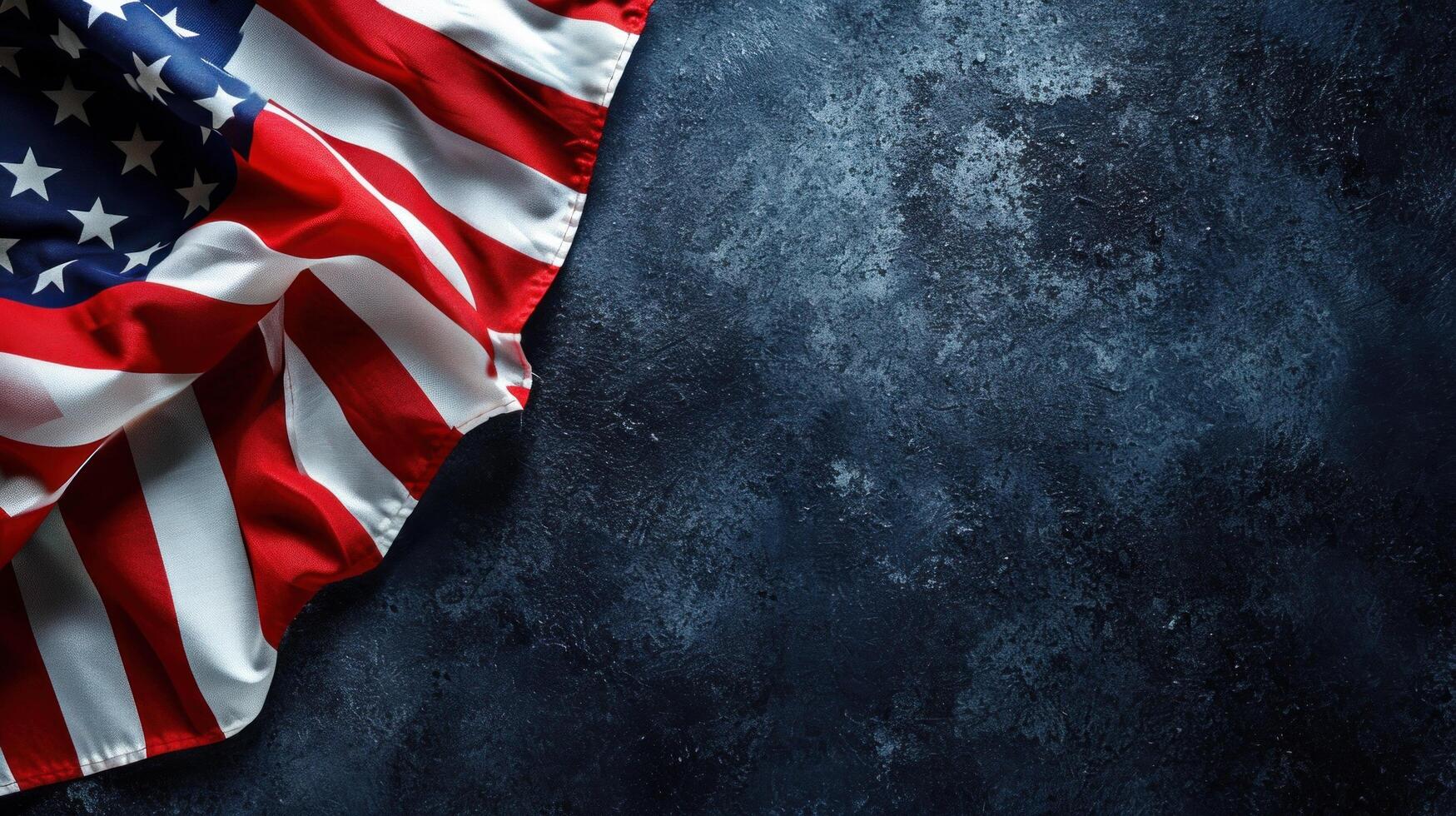 AI generated USA Independence Day advertisment background with copy space photo