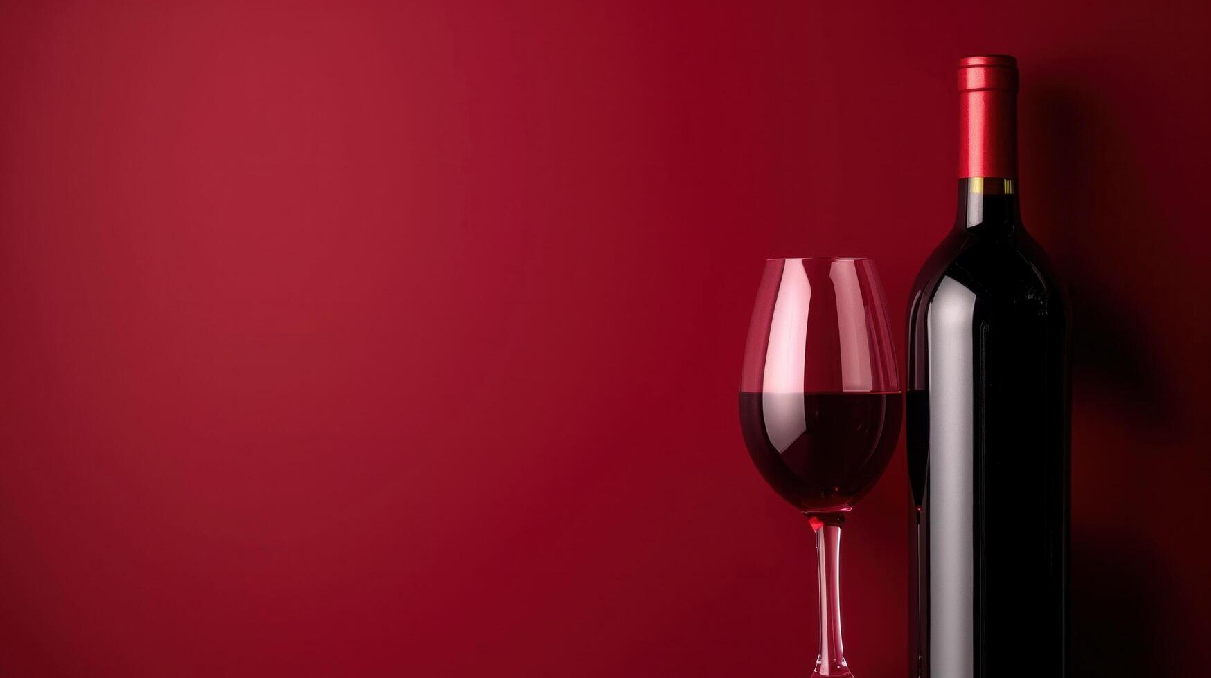 AI generated Wine advertisment background with copy space photo