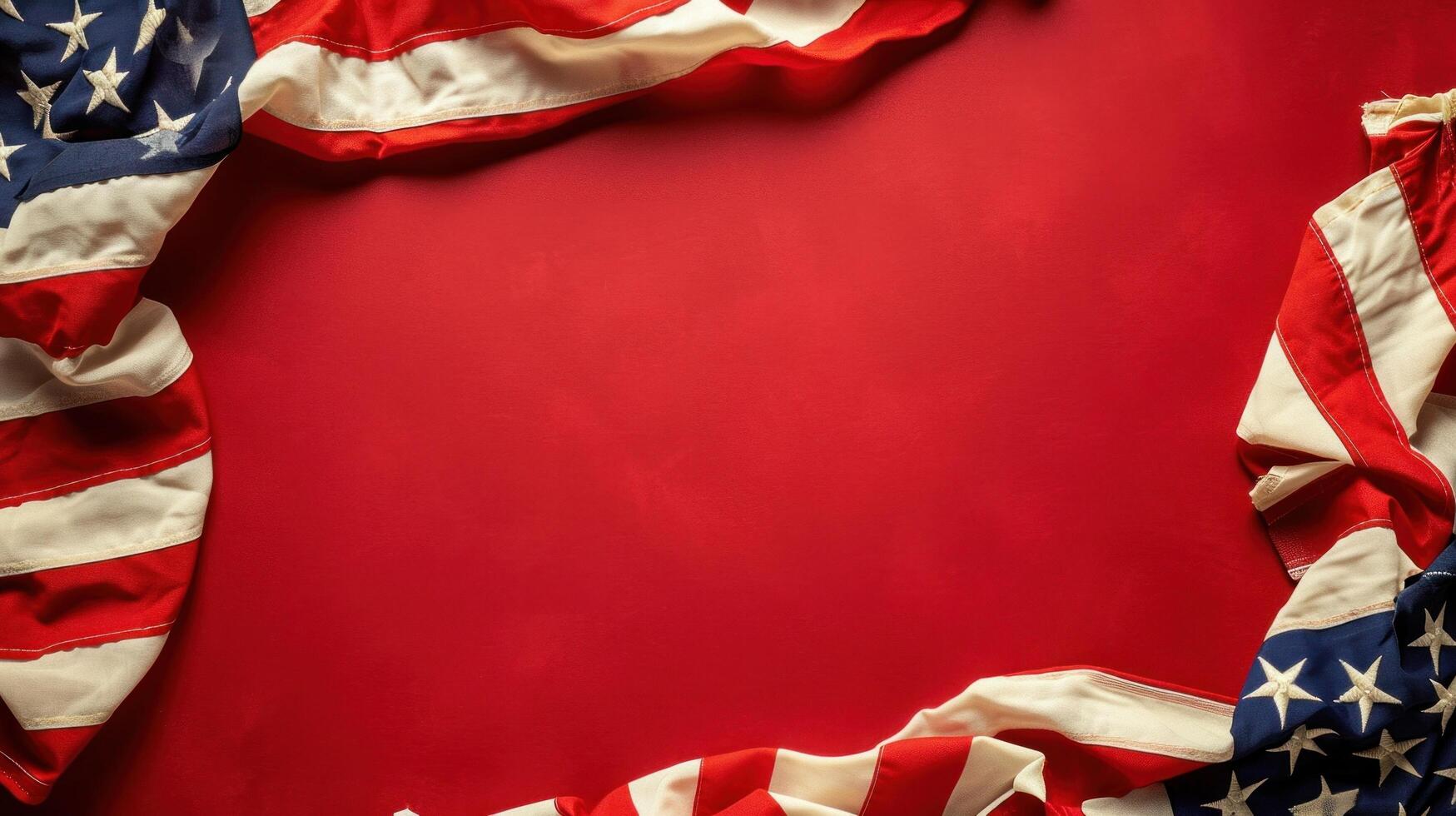 AI generated USA Independence Day advertisment background with copy space photo