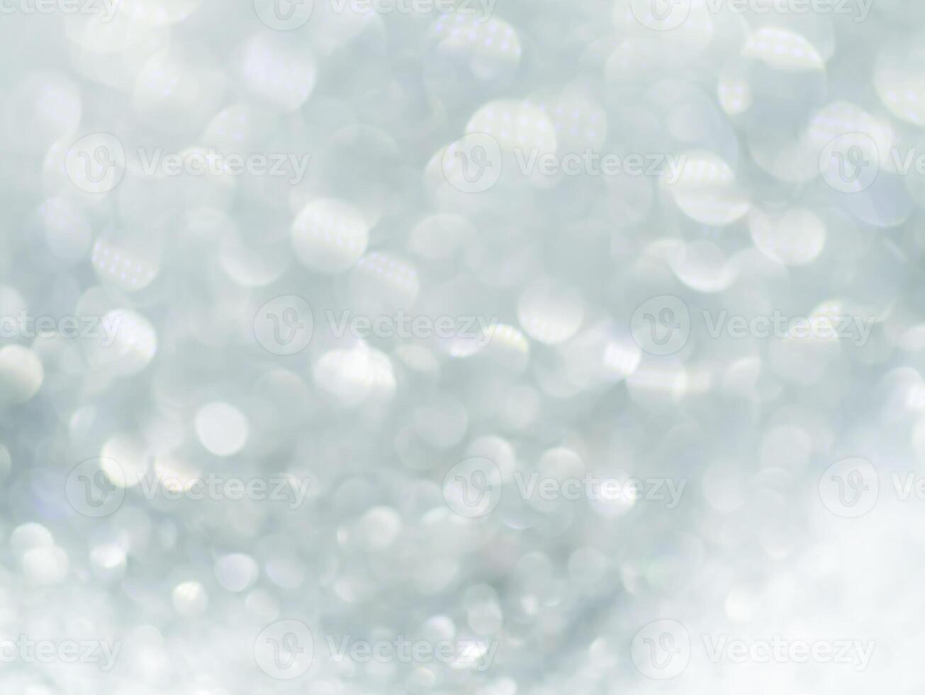Soft silver sparkling bokeh background. photo