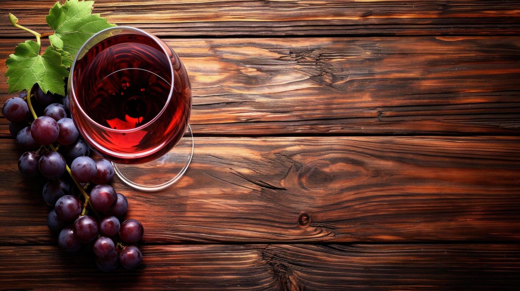 AI generated Wine advertisment background with copy space photo