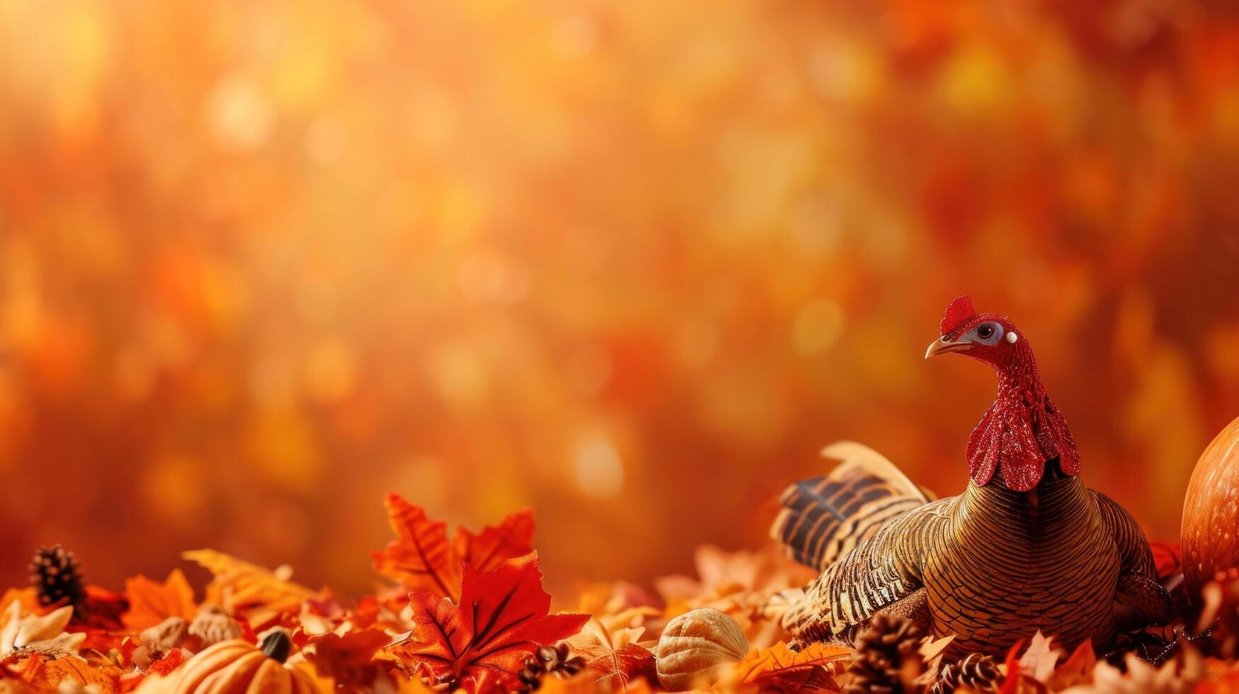 AI generated Turkey Holiday advertisment background with copy space photo