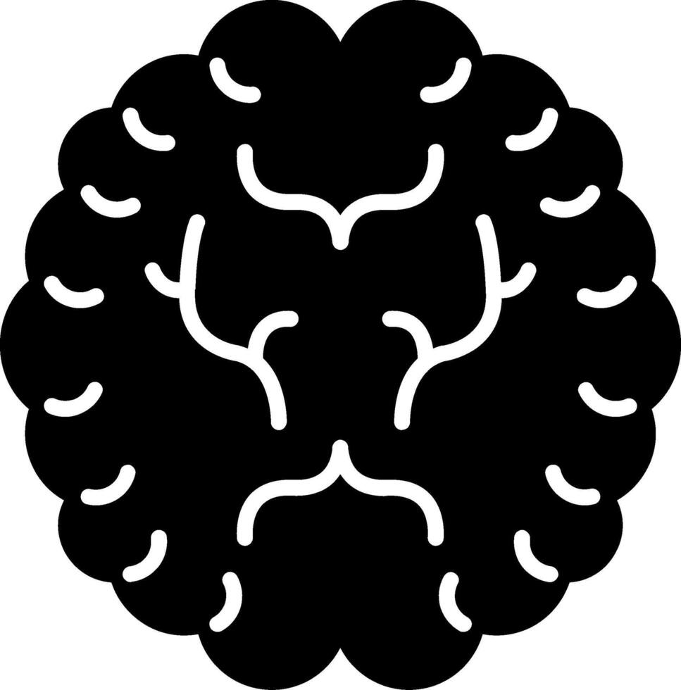 icono de vector de cerebro humano