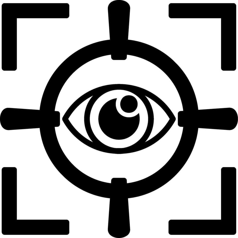 icono de vector de exploración ocular