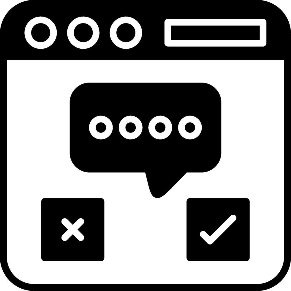 Browser Chat Vector Icon