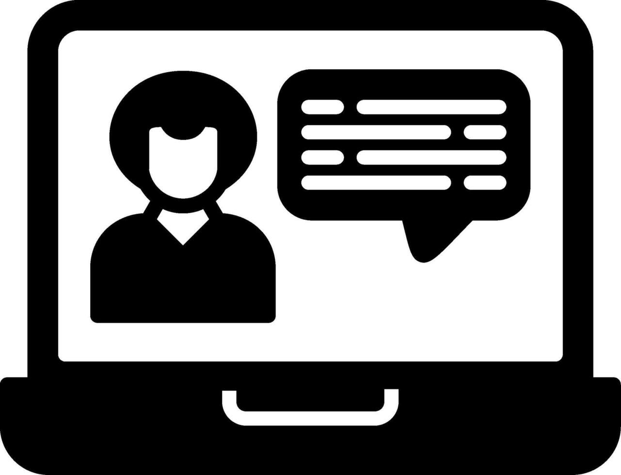 Video Call Chat Vector Icon