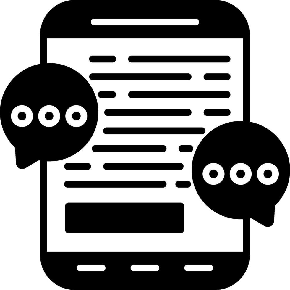 Mobile Chat Vector Icon