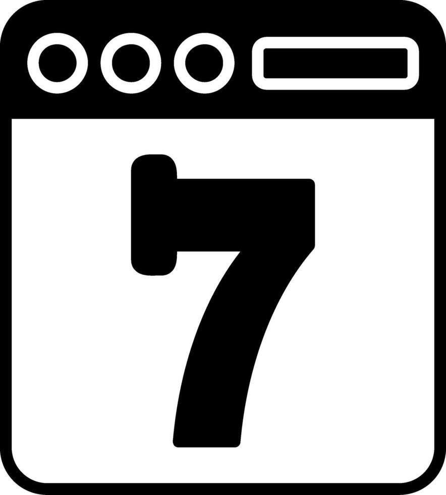 Seven Vector Icon