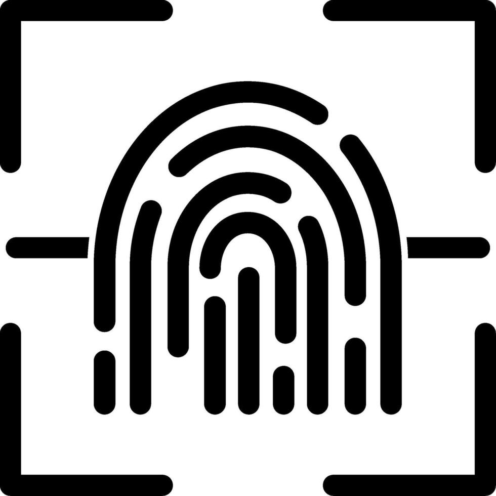 Fingerprint Scanner Vector Icon