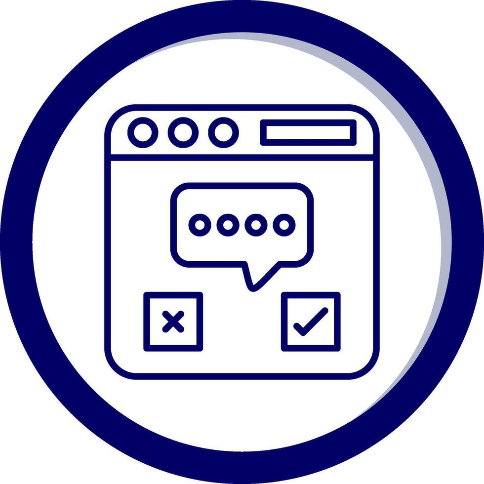 Browser Chat Vector Icon